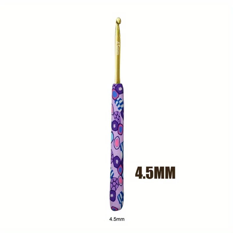 Handmade Crochet Hook Set with Whimsical Ergonomic Polyclay Handles