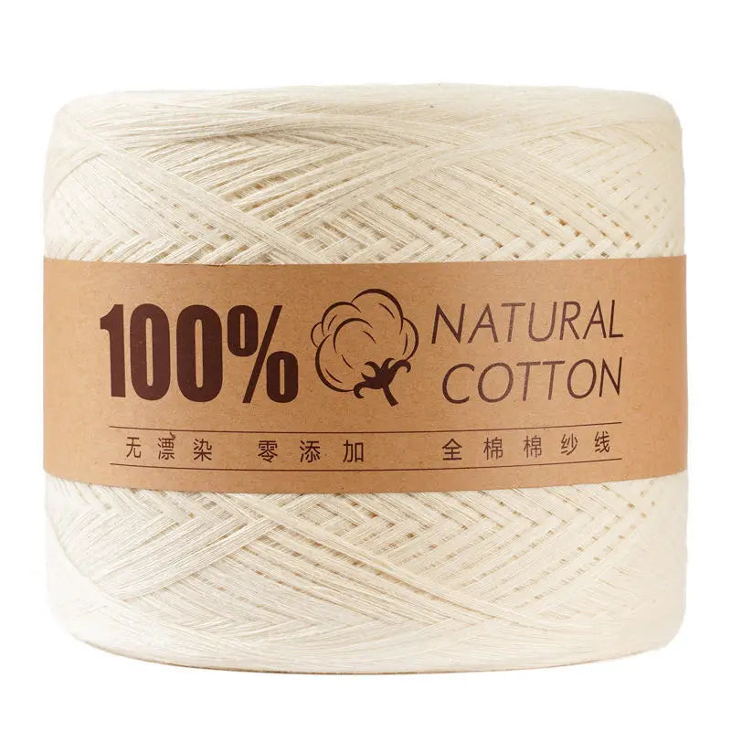 Unbleached Undyed Six Ply Cotton Thread for Knitting or Crochet 250 or 500 grams cakes