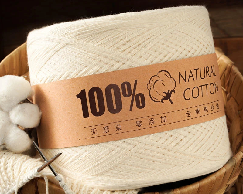 Unbleached Undyed Six Ply Cotton Thread for Knitting or Crochet 250 or 500 grams cakes