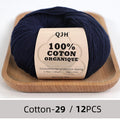 Dozen Balls of  Our Popular 100% Cotton Sport Weight Yarn 1.76 oz: 136 yards per ball