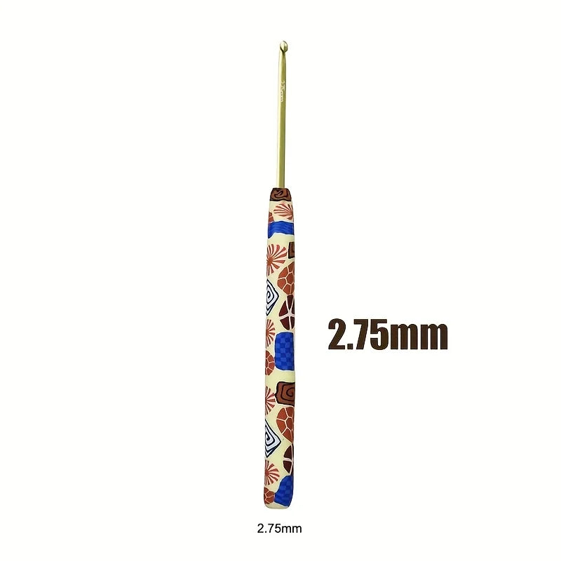 Handmade Crochet Hook Set with Whimsical Ergonomic Polyclay Handles