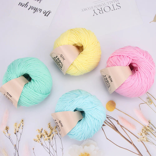 Dozen Balls of  Our Popular 100% Cotton Sport Weight Yarn 1.76 oz: 136 yards per ball