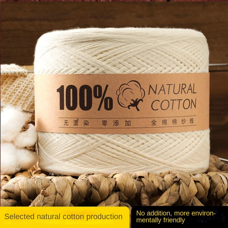 Unbleached Undyed Six Ply Cotton Thread for Knitting or Crochet 250 or 500 grams cakes