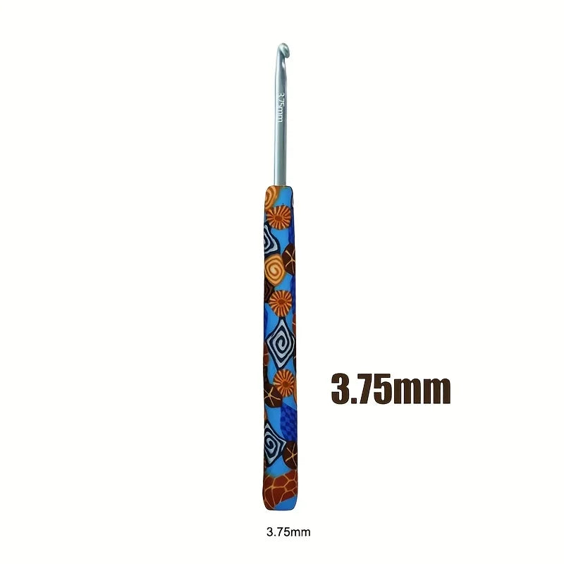 Handmade Crochet Hook Set with Whimsical Ergonomic Polyclay Handles