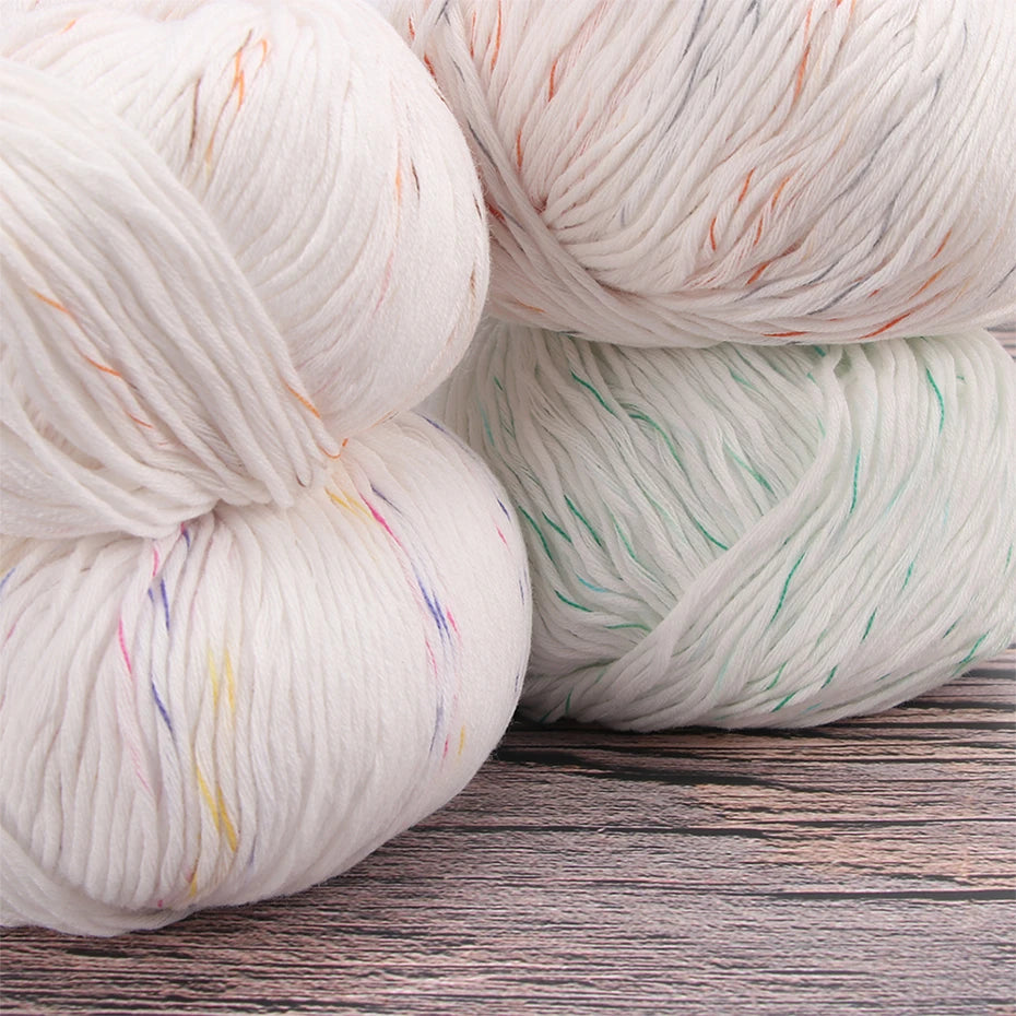 100% Organic Cotton Sport Yarn for Knitting and Crocheting, Pack of 2 balls - 1.76oz 136yards each, Dk weight