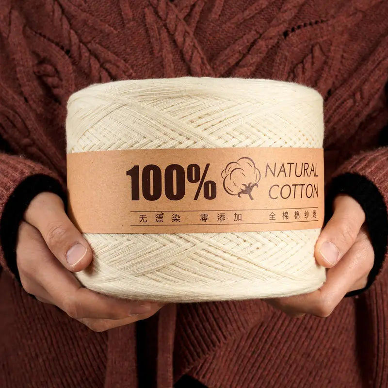 Unbleached Undyed Six Ply Cotton Thread for Knitting or Crochet 250 or 500 grams cakes