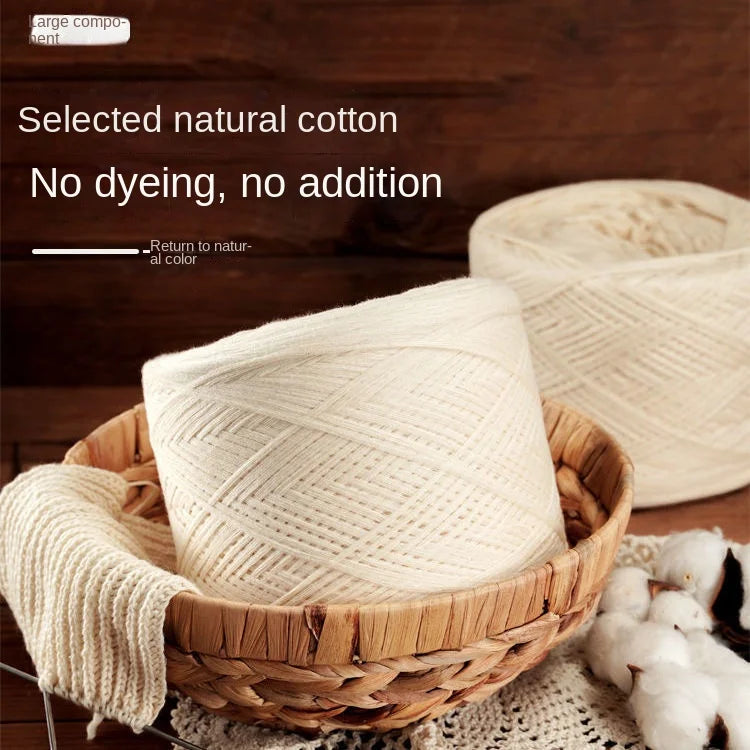 Unbleached Undyed Six Ply Cotton Thread for Knitting or Crochet 250 or 500 grams cakes