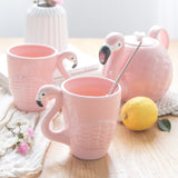 Ceramic Flamingo Tea set - Tea for Two on the Lanai