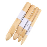 Set of 4 Bamboo Crochet Hooks Size US P-Z (15-30mm)