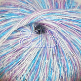 FIVE Balls of Sequin Flash Wool Blend Yarn