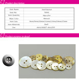 Natural Mother of Pearl Shell Buttons (30 buttons)