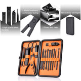 Stylish 15 Piece Stainless Steel Professional Quality Manicure Pedicure Tool Set