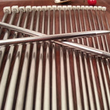 Single Pointed Stainless Steel Knitting Needles in 11 Sizes 0-11 US (2 - 8 mm)