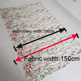 Floral Embroidered Sheer Tulle Fabric