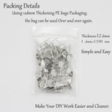 100 Stainless Earring Posts with 3-8 mm ( in) Flat Glue-On Base