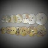 Natural Mother of Pearl Shell Buttons (30 buttons)