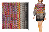 Abstract Zig Zag Cotton Linen Fabric - Price per Yard