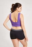 Comfortable Seamless Wireless Lounging Bra with Removable Pads and Wide Shoulder Straps