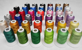 40 Brother Colors Polyester Machine Embroidery Threads 500m each + 20 filled plastic bobbins