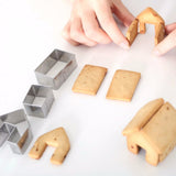 Gingerbread House Stainless Steel Cookie Cutter Set - 3 piece set