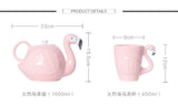 Ceramic Flamingo Tea set - Tea for Two on the Lanai