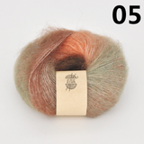 Rainbow Gradient Dyed Mohair Yarn
