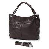 Soft Leather Tote with Decorative Tassel
