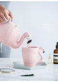 Ceramic Flamingo Tea set - Tea for Two on the Lanai