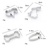 Stainless Steel Cookie Cutters: Bone, Dog, Rabbit, Carrot