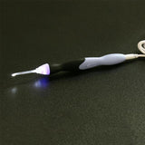 9 in 1 Set of USB LED Interchangeable Crochet Hooks in Sizes B-K US (2.5-6 mm)