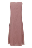 Sleeveless Lined Cotton Dress, Sizes 2-16
