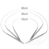 Set of 11 Stainless Steel Circular Knitting Needles Sized 000-8 US in Choice of 5 Lengths