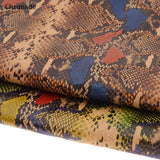 Soft Natural Cork Fabric with Snake Skin Print