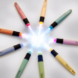 Set of Nine Battery-Operated LED Crochet Hooks in Sizes  C-K (2.5 - 6.5mm)