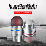 Bass Boosting In Ear Wired Stereo Earbuds with Mic with Spare Covers for Android, iPhone, Computers, Tablets with 3.5mm Connection