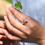 Butterfly on a Branch Handmade 925 Sterling Silver Fine Jewelry Ring in Pink or White Shell