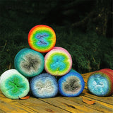 Ever Changing Cotton Blend Cake Yarn: 1000m/1094yd Sport Yarn