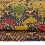 Soft Natural Cork Fabric with Snake Skin Print