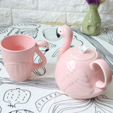Ceramic Flamingo Tea set - Tea for Two on the Lanai