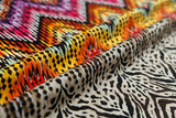 Abstract Zig Zag Cotton Linen Fabric - Price per Yard