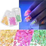 Glow in the Dark  Rhinestone Nail Art