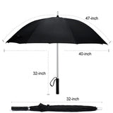 Windproof  Golf Umbrella with LED Lightsaber Handle and Flashlight