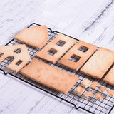 Gingerbread Cottage Stainless Steel Cookie Cutter Set: 10 piece set creates a six inch house