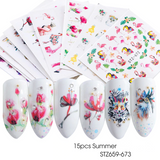 C19 Nail Art Decals in Your Choice of Designs