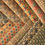 Printed Natural Cork Fabric 35" x 54"  (90 x 135cm) Piece 0.5mm thick