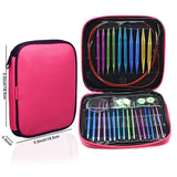 Aluminum Interchangeable Circular Knitting Needles Set: 13 pairs of Needles Sized US 2-15 (2.75-10mm) and Notions in Zipped Case