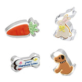 Stainless Steel Cookie Cutters: Bone, Dog, Rabbit, Carrot