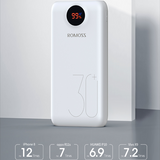 Essential Portable 30000mAh PD QC 3.0 Quick Charge Power Bank for Phones and Other Electronics