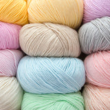 Super Soft Cotton Baby Weight Yarn in Scrumptious Colors