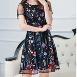 Floral Embroidered Sheer Tulle Fabric